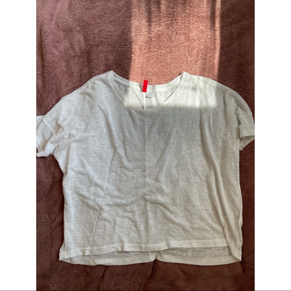 H&M loose white shirt.